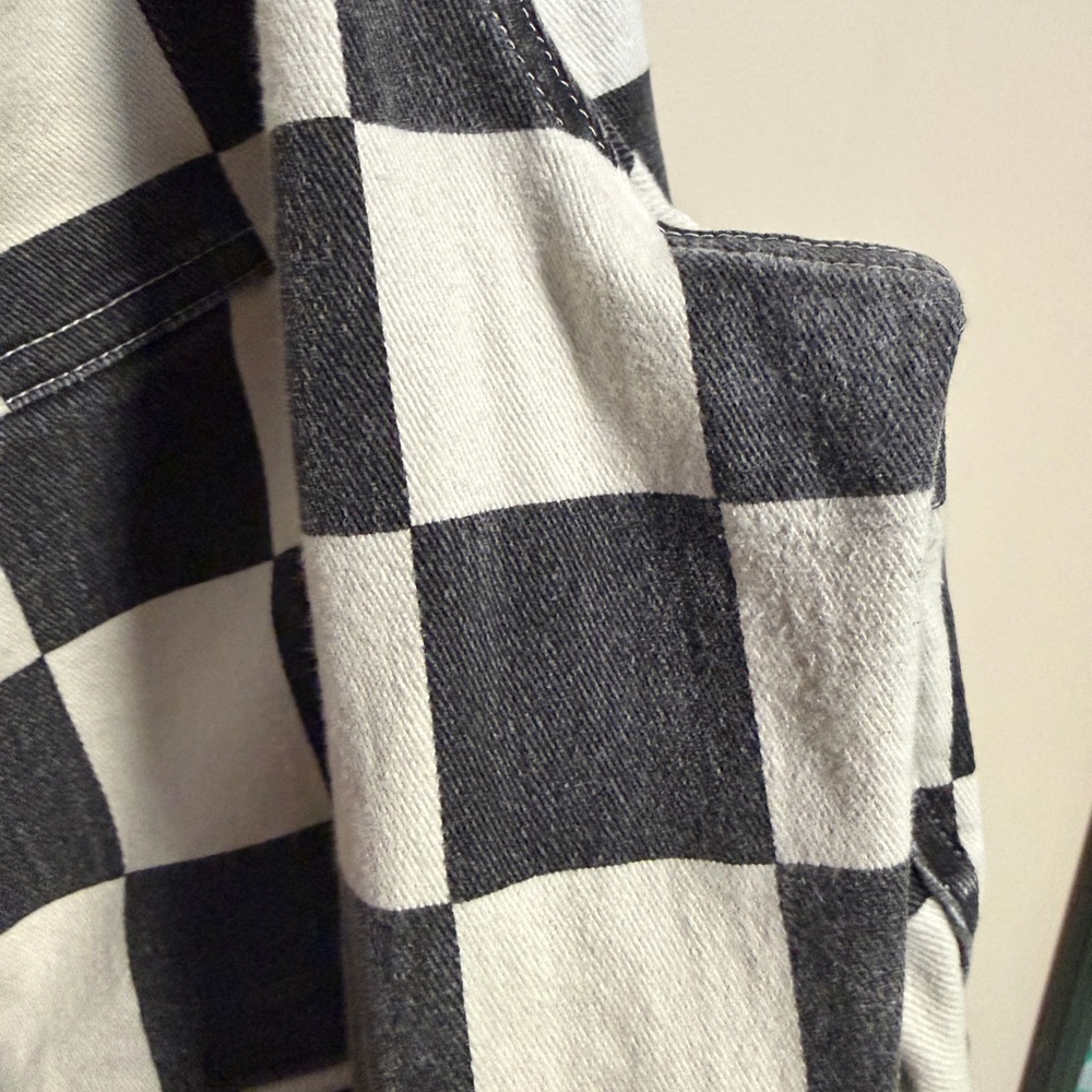Women's Checkered Black and White 304 Service Fatique Pants - UK14 / US10 - Picture 4 of 4
